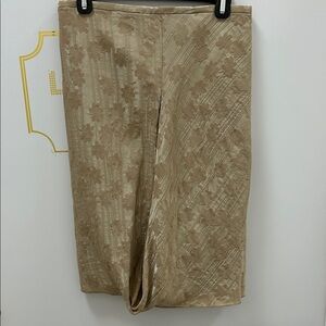 ARMANI COLLEZIONI Floral Patterned Tan Skirt